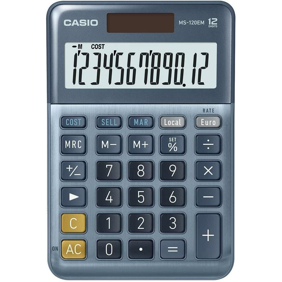 Калькулятор Casio MS-100EM Синий (10 штук)-2