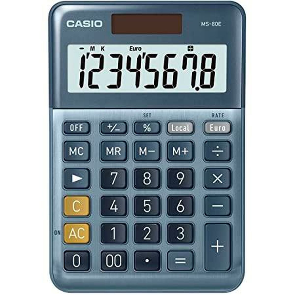 Калькулятор Casio MS-80E Синий (10 штук)-2