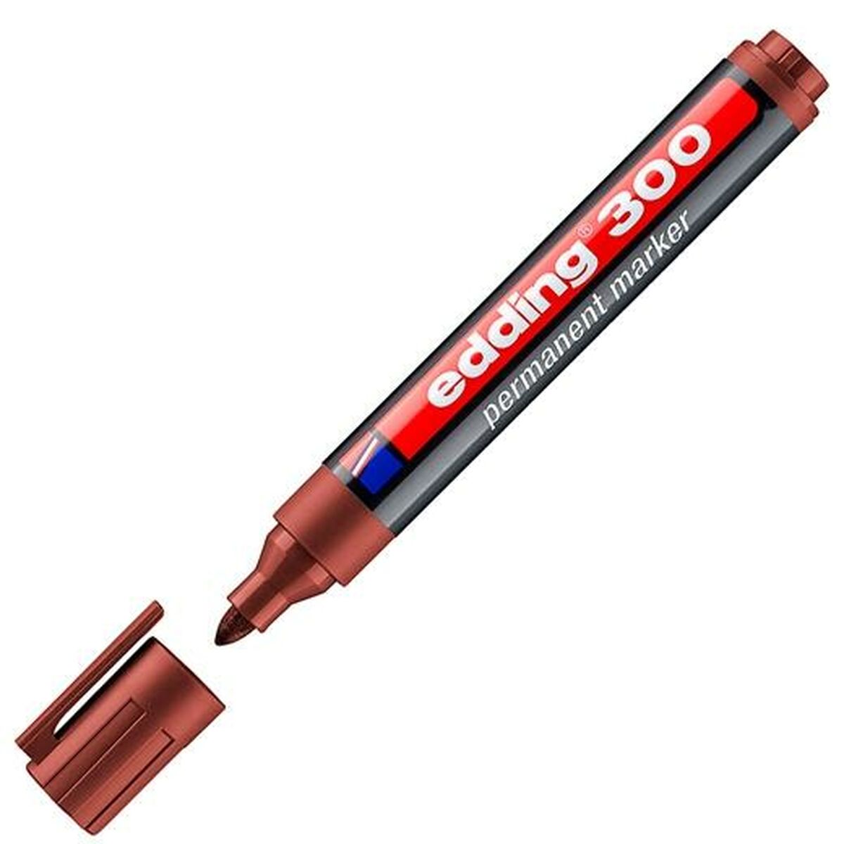 Marcador permanente Edding 300 Castanho (10 mil)-2