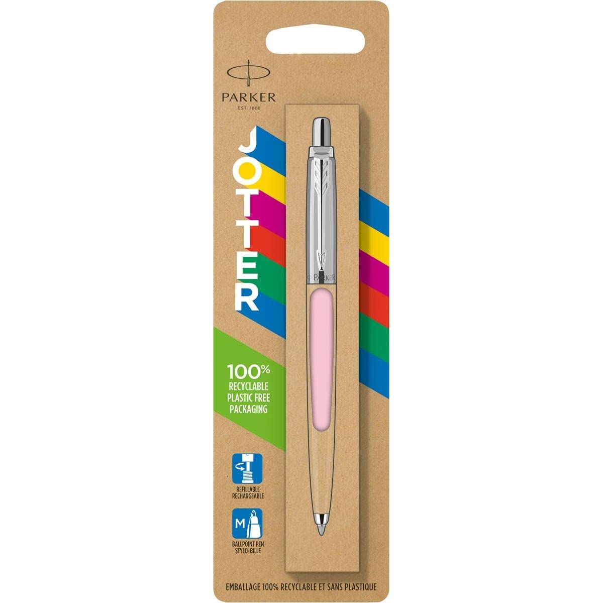 Ручка Parker Jotter Originals Розовый Серебристый-4
