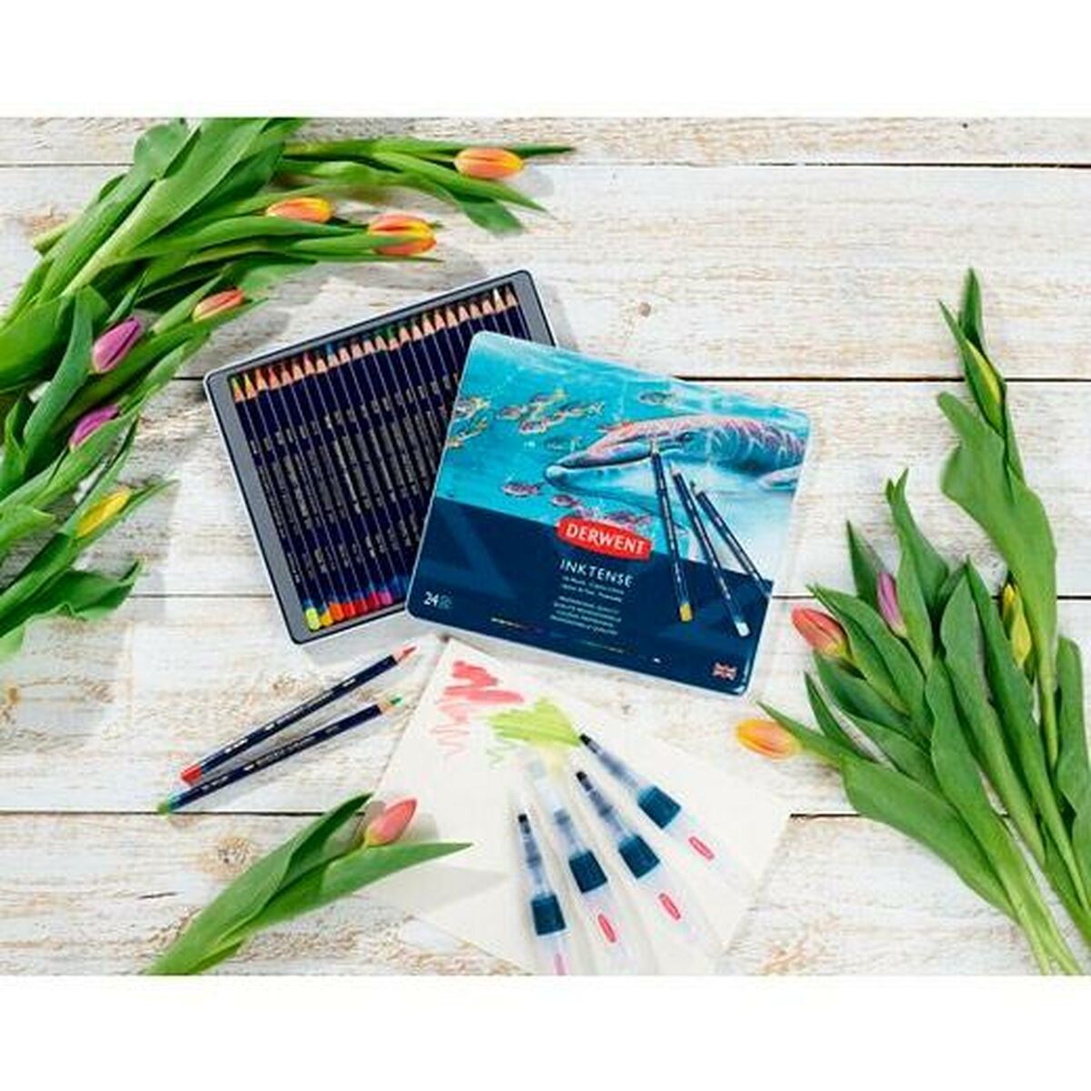 Lápis DERWENT Inktense 24 Objetos Coloridos (24 Itens)-3