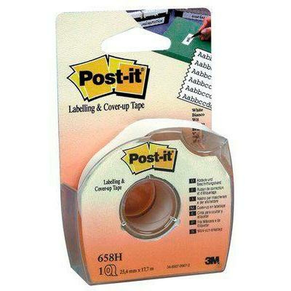 Клейкая лента Post-it 658H Белый 25,4 mm x 17,7 m (12 штук)-2