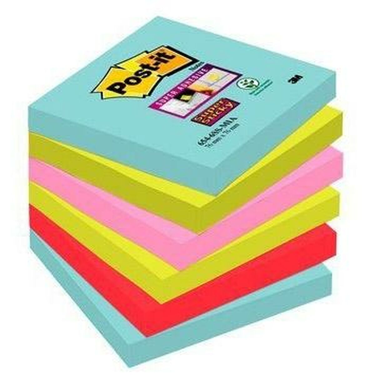Стикеры для записей Post-it Super Sticky 76 x 76 mm Разноцветный (24 штук)-2