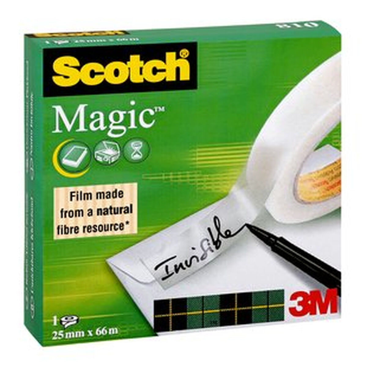 Клейкая лента Scotch Magic 810 Прозрачный 25 mm x 66 m (9 штук)-2