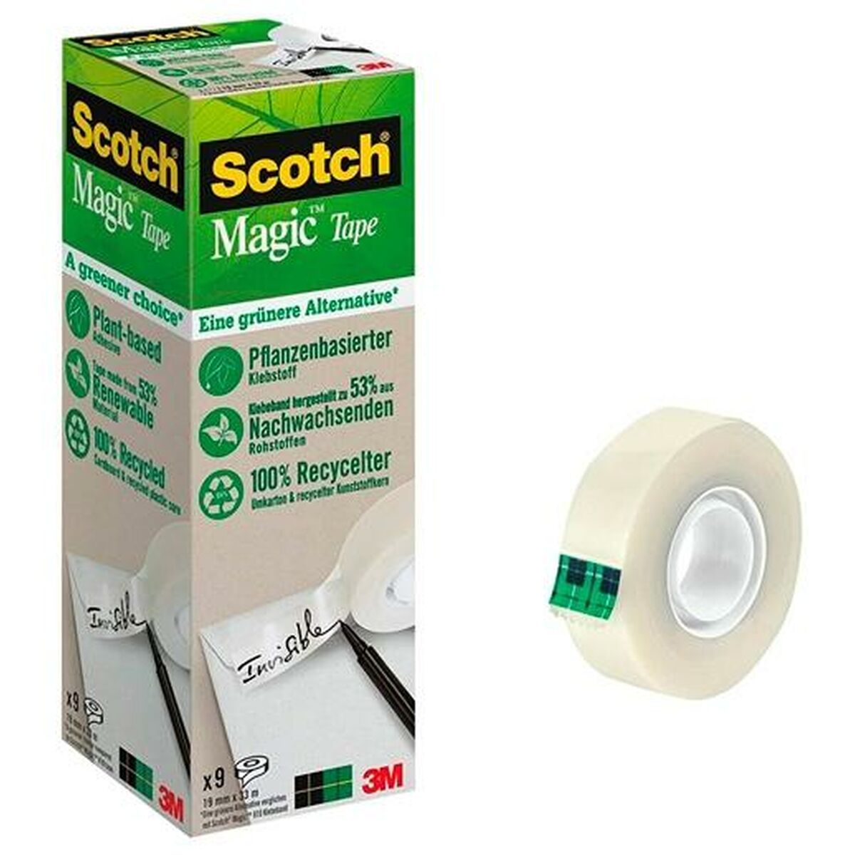 Набор клейких лент Scotch Magic Прозрачный 9 Предметы 19 mm x 33 m (4 штук)-2