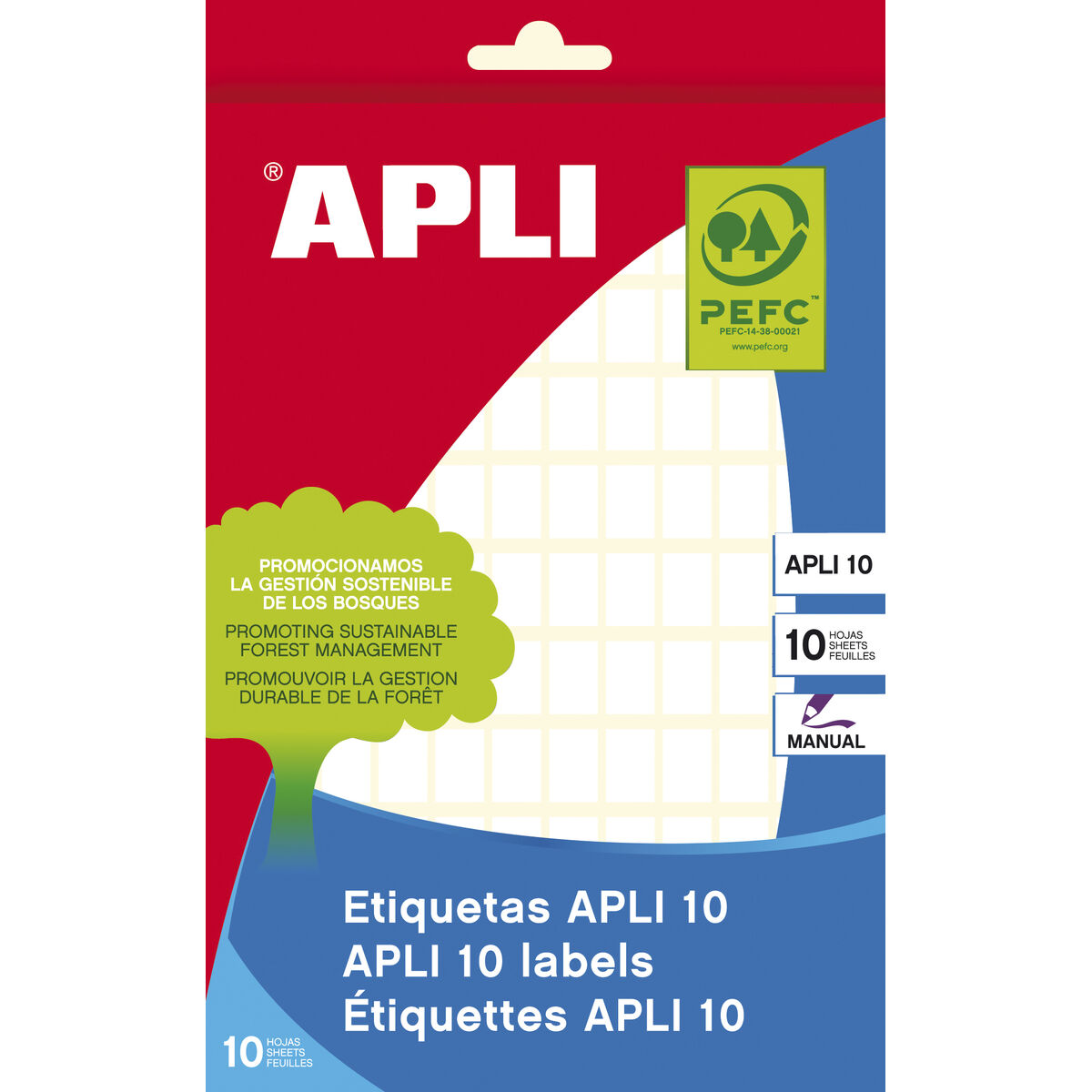 Клейкие этикетки Apli Белый 10 Листья 8 x 12 mm (10 штук)-2