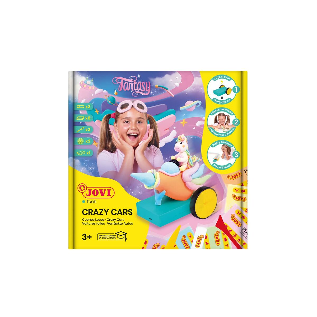 Пластилиновая игра Jovi Crazy Cars Fantasy Разноцветный (1 Предметы)-4