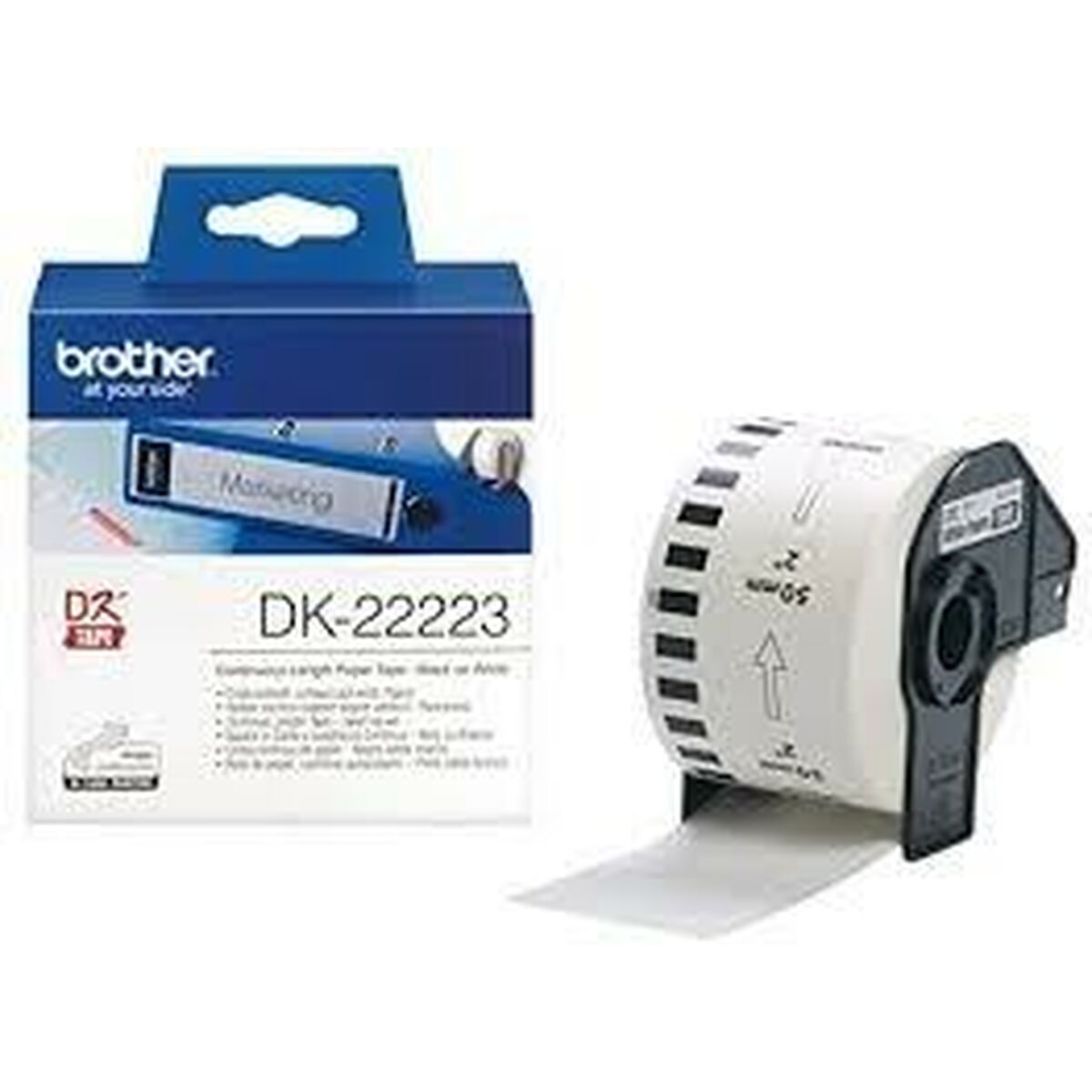 Рулонная бумага для принтеров Brother DK-22223 Белый 50 mm x 30,48 m Чёрный (3 штук)-2