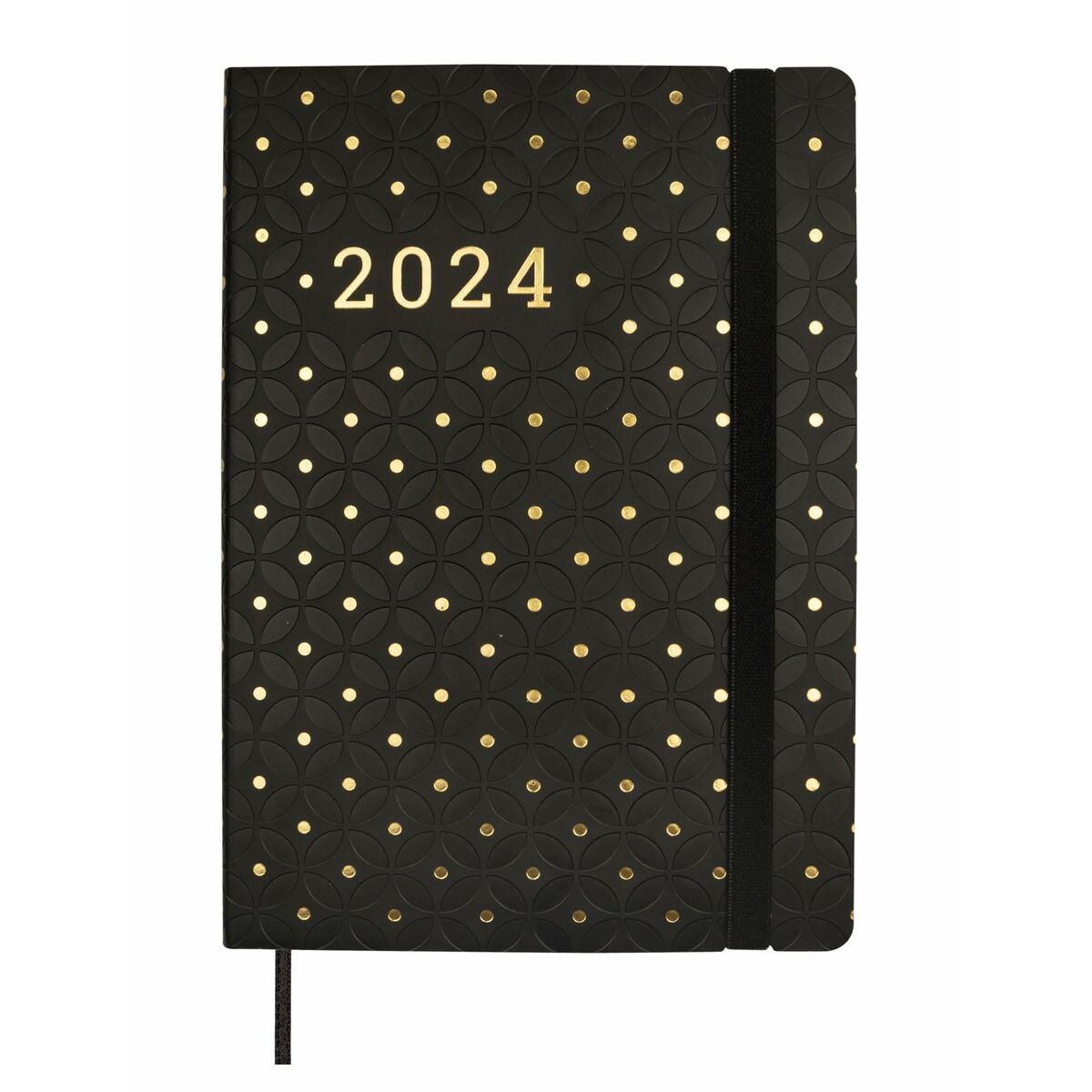 Расписание Finocam Flexy Joy Dotts 2024 Чёрный Позолоченный A5 14,8 x 21 cm-6