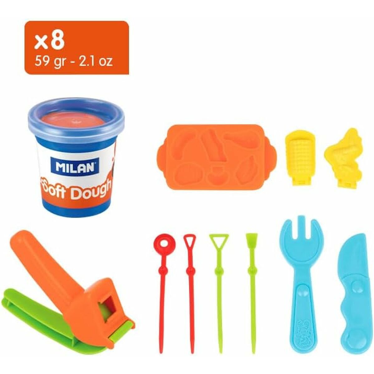 Моделирующая паста Milan Soft Dough BBq Разноцветный-4