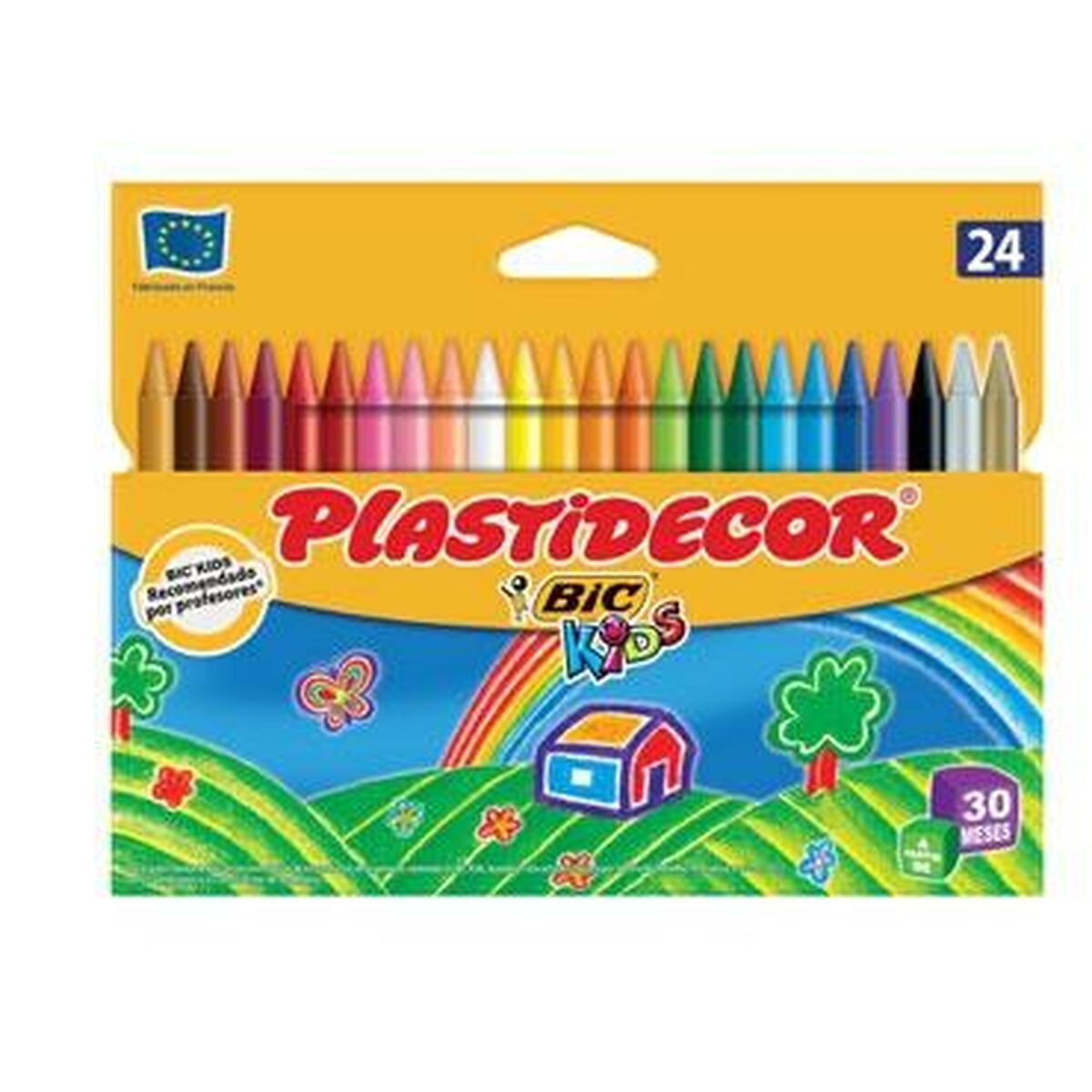 Цветные полужирные карандаши Plastidecor Разноцветный (12 штук)-2