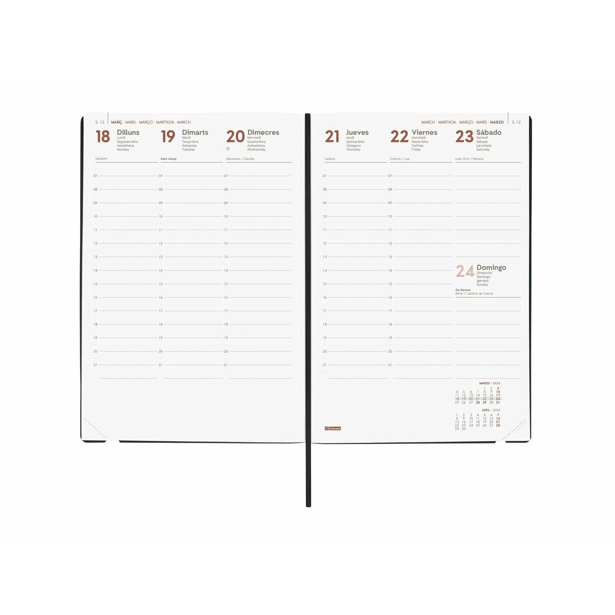 Расписание Finocam Dynamic Casual Trendy 2024 Разноцветный A5 14 x 20,4 cm-4