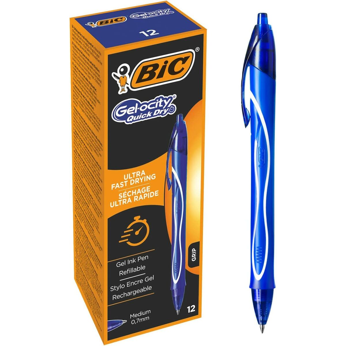 Гелевая ручка Bic Gel-ocity Quick Dry Синий 0,3 mm (12 штук)-3