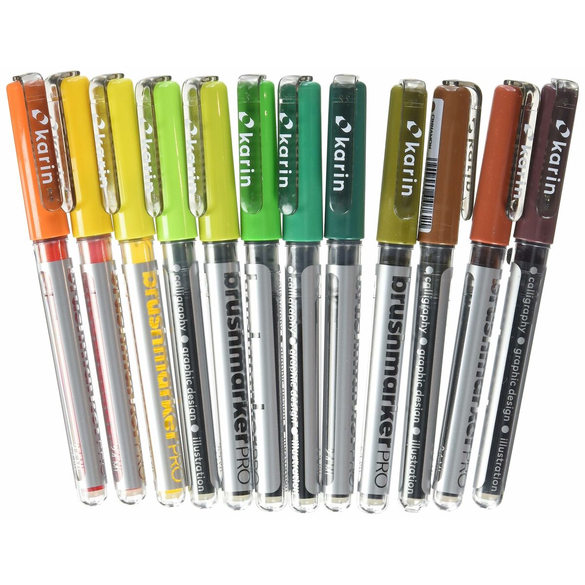 Набор маркеров Karin Brushmarker Pro - Sun and Tree Colours 12 Предметы-3