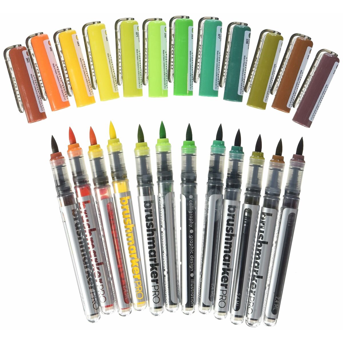 Набор маркеров Karin Brushmarker Pro - Sun and Tree Colours 12 Предметы-4