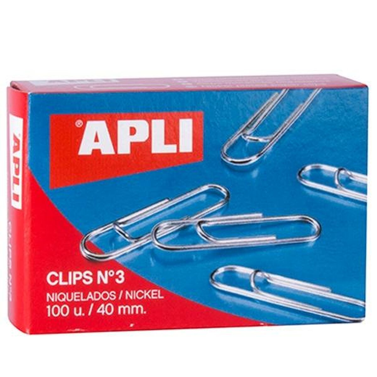 Клип Apli Nº 3 никель 40 mm (10 штук)-2