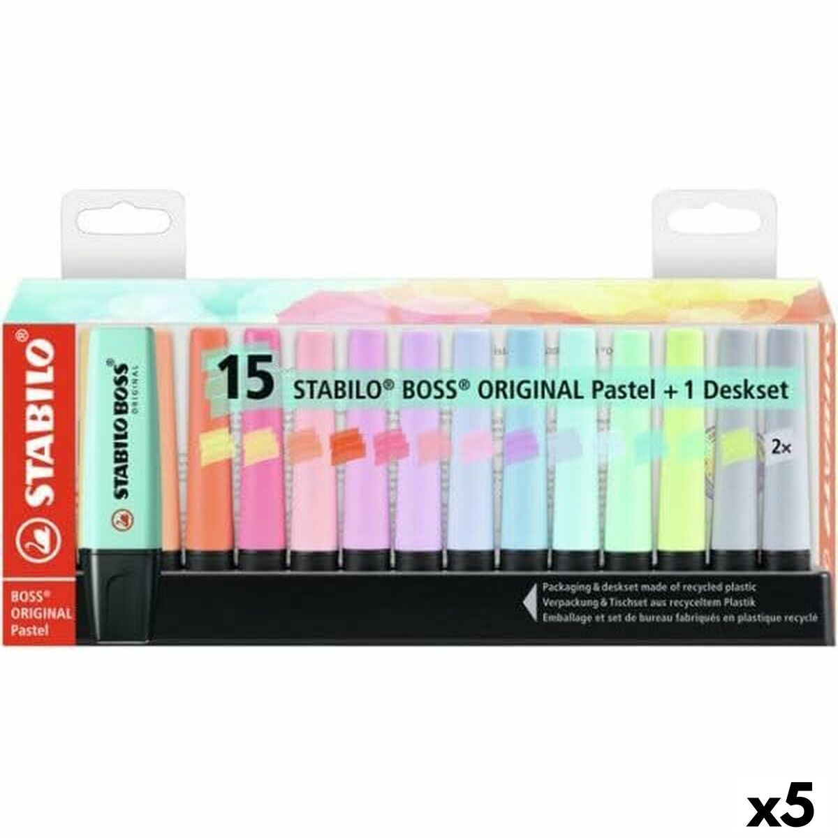 Set di marcatori fluorescenti Stabilo Boss Colorato (5 pezzi)
