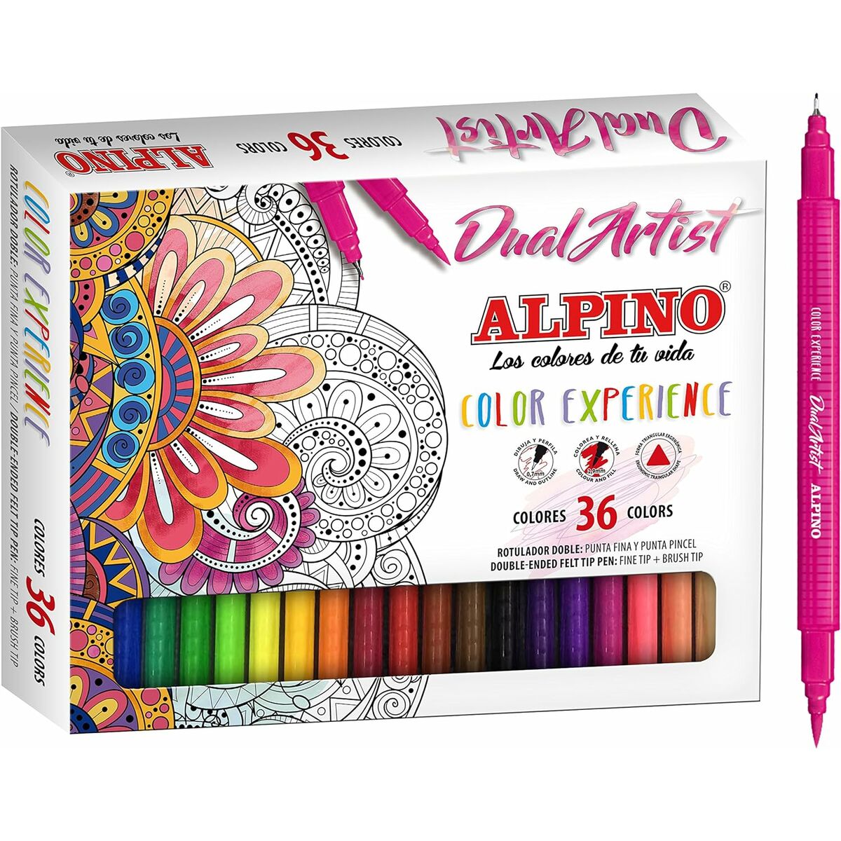 Набор маркеров Alpino Dual Artist Разноцветный (8 штук)-2