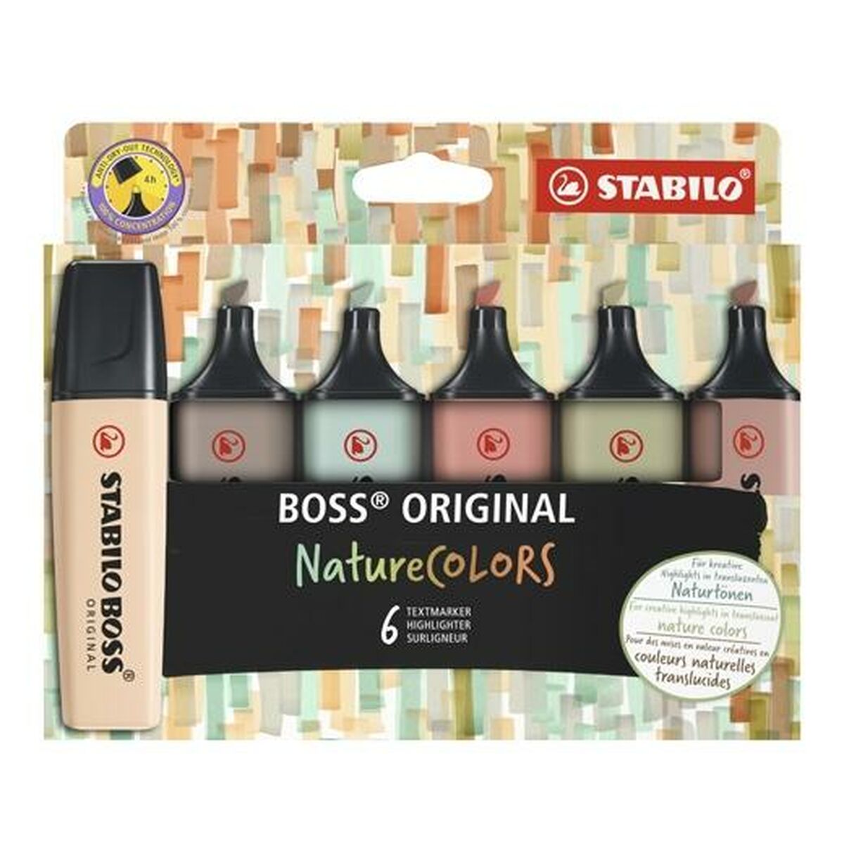 Набор флуоресцентных маркеров Stabilo Boss Nature Colors Разноцветный (5 штук)-2
