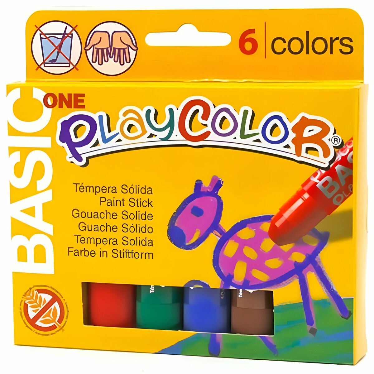 Твердые темперные краски Playcolor Basic One Разноцветный (24 штук)-2