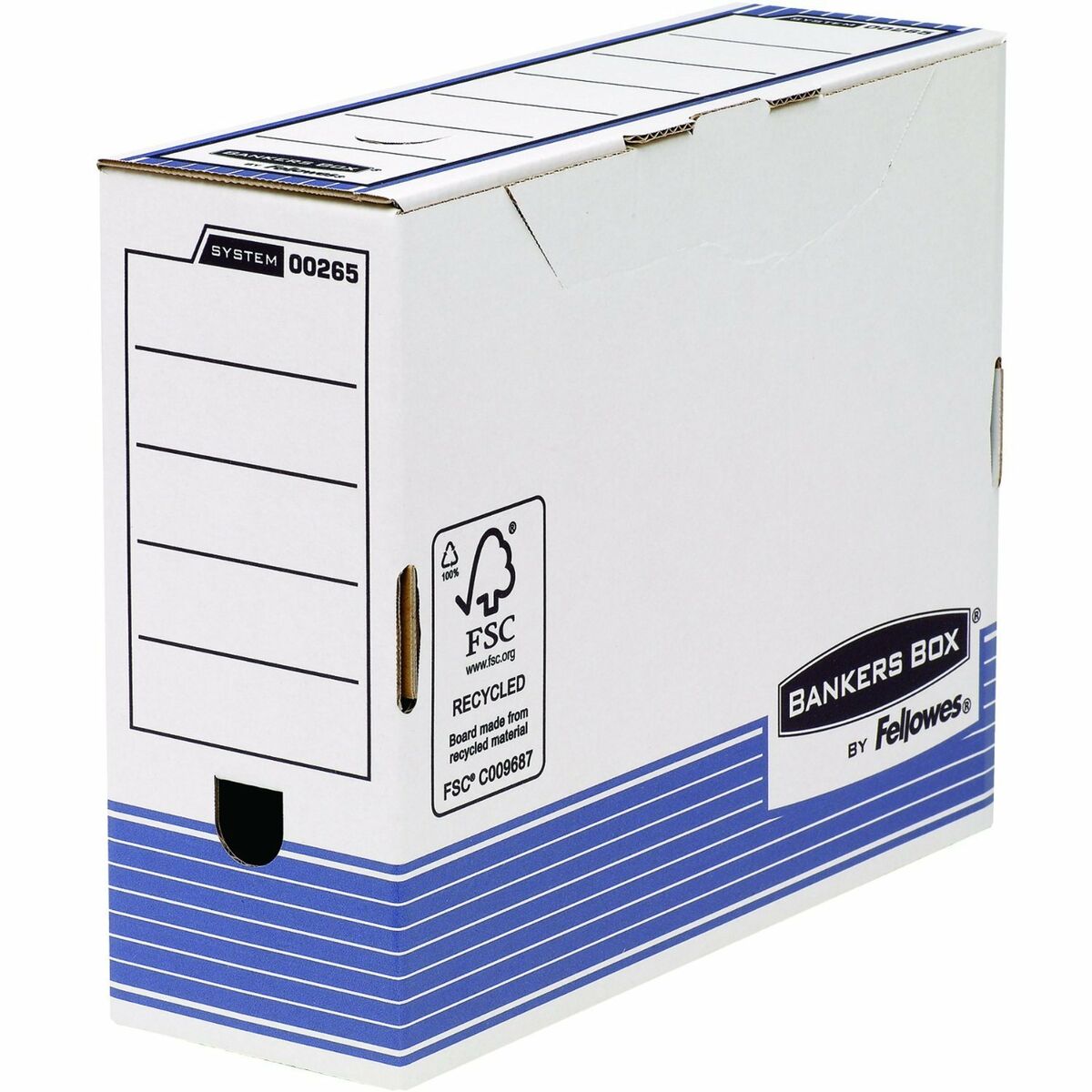 Файловый ящик Fellowes Синий Белый A4 100 mm (10 штук)-2