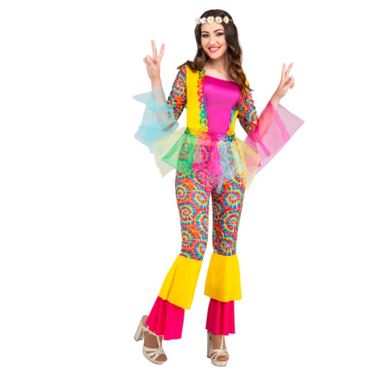 Маскарадные костюмы для взрослых My Other Me Hippie (2 Предметы)-4