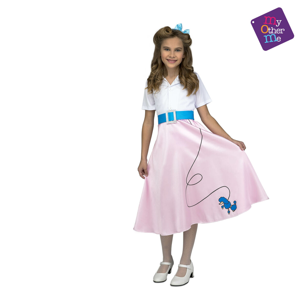 My Other Me Pink Lady 7-9 Years Skirt Fancy Dress for Children (3 Items)