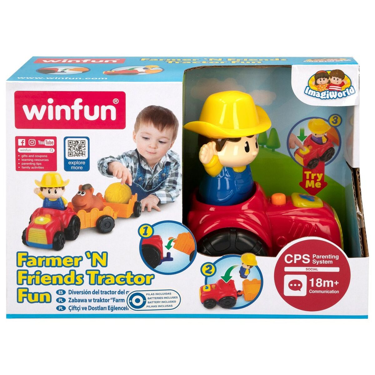 Toy tractor Winfun 5 Предметы 31,5 x 13 x 8,5 cm (6 штук)-5