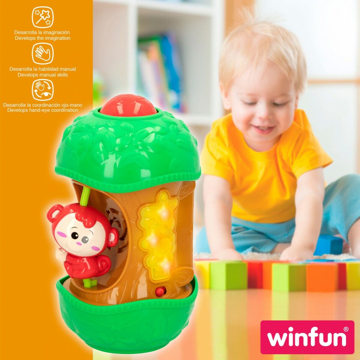 Интерактивная игрушка для маленьких Winfun Обезьяна 11,5 x 20,5 x 11,5 cm (6 штук)-4