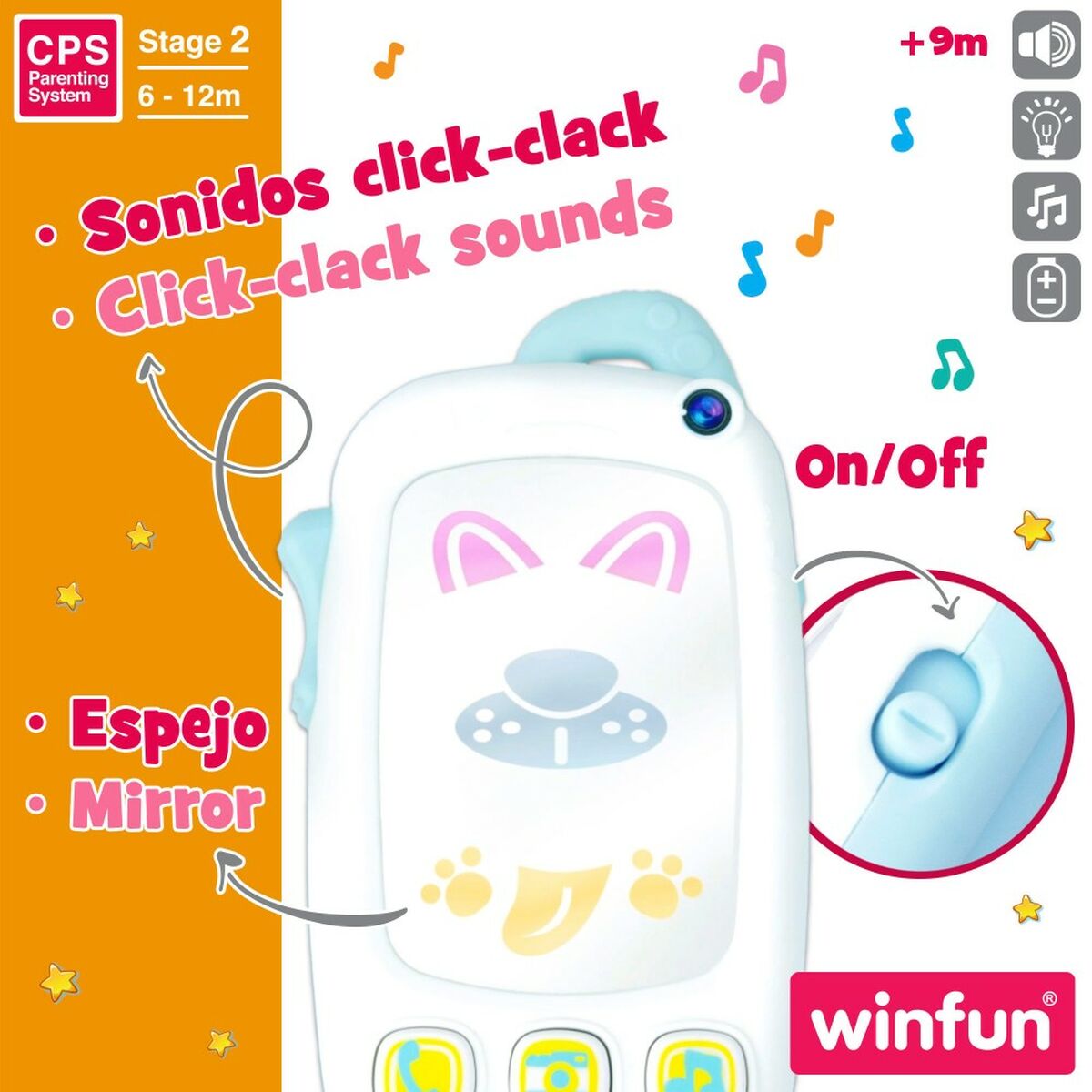 Игрушечный телефон Winfun Белый 9 x 15,5 x 3,8 cm (6 штук)-4