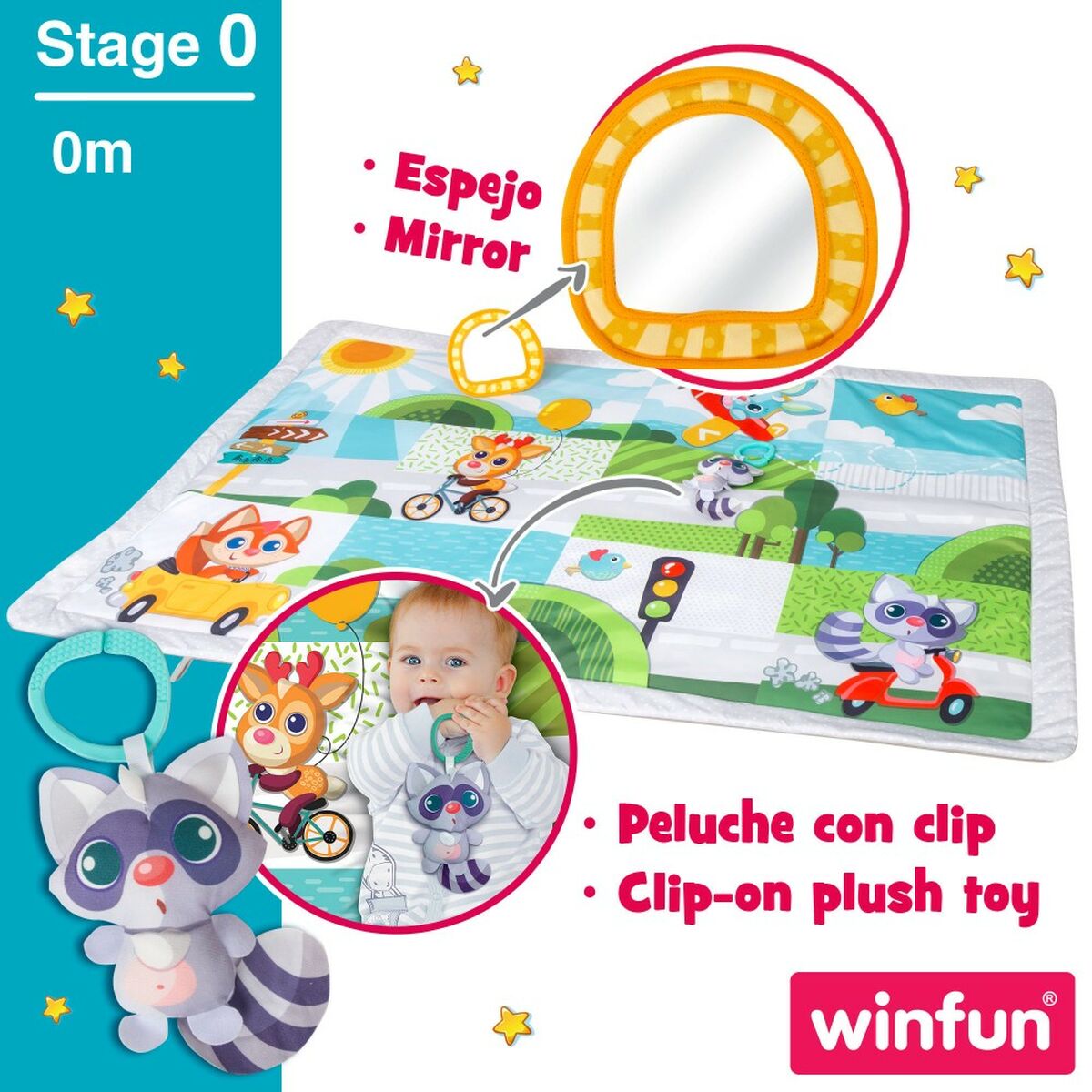 Игровой коврик Winfun Животные Ткань (2 штук)-3