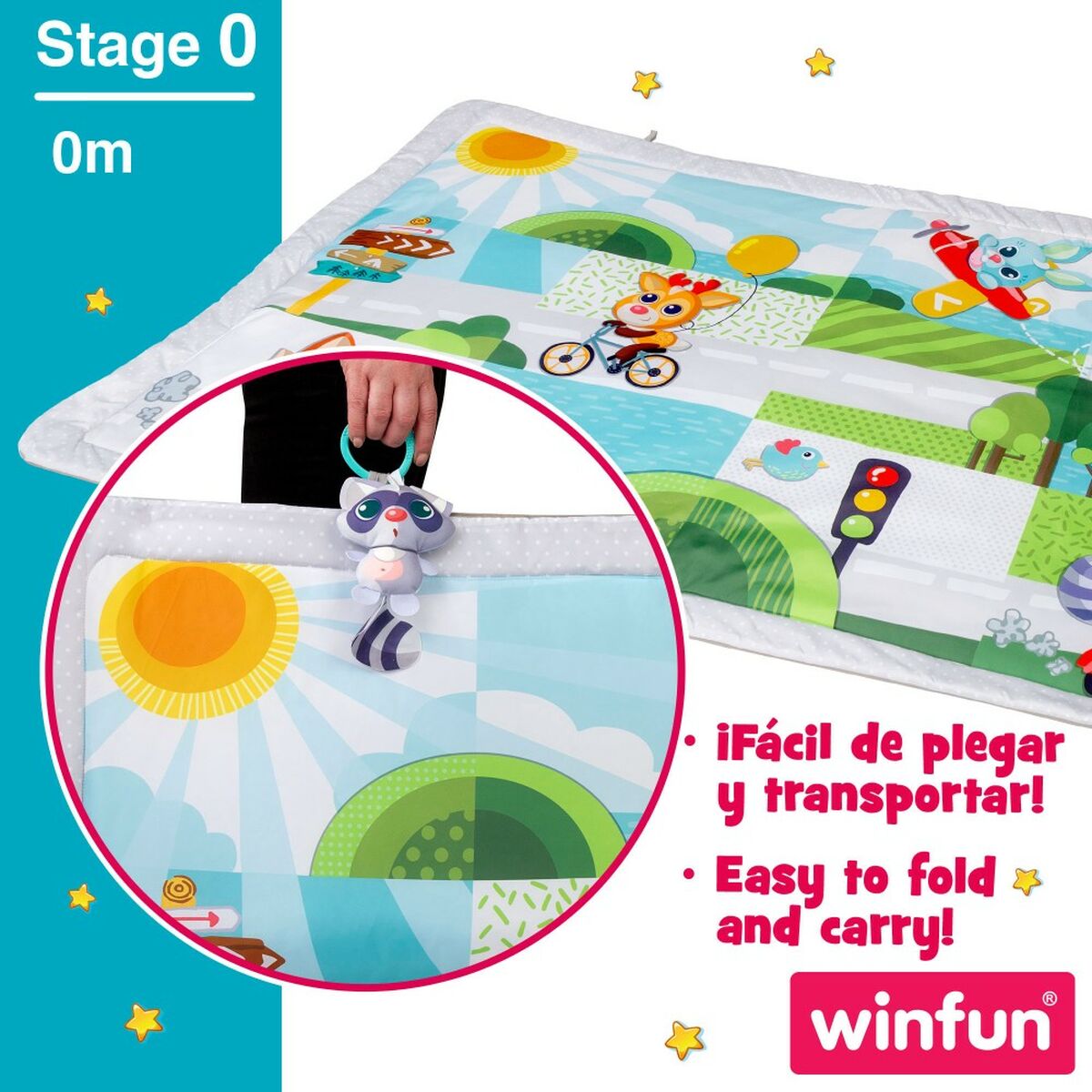 Игровой коврик Winfun Животные Ткань (2 штук)-4