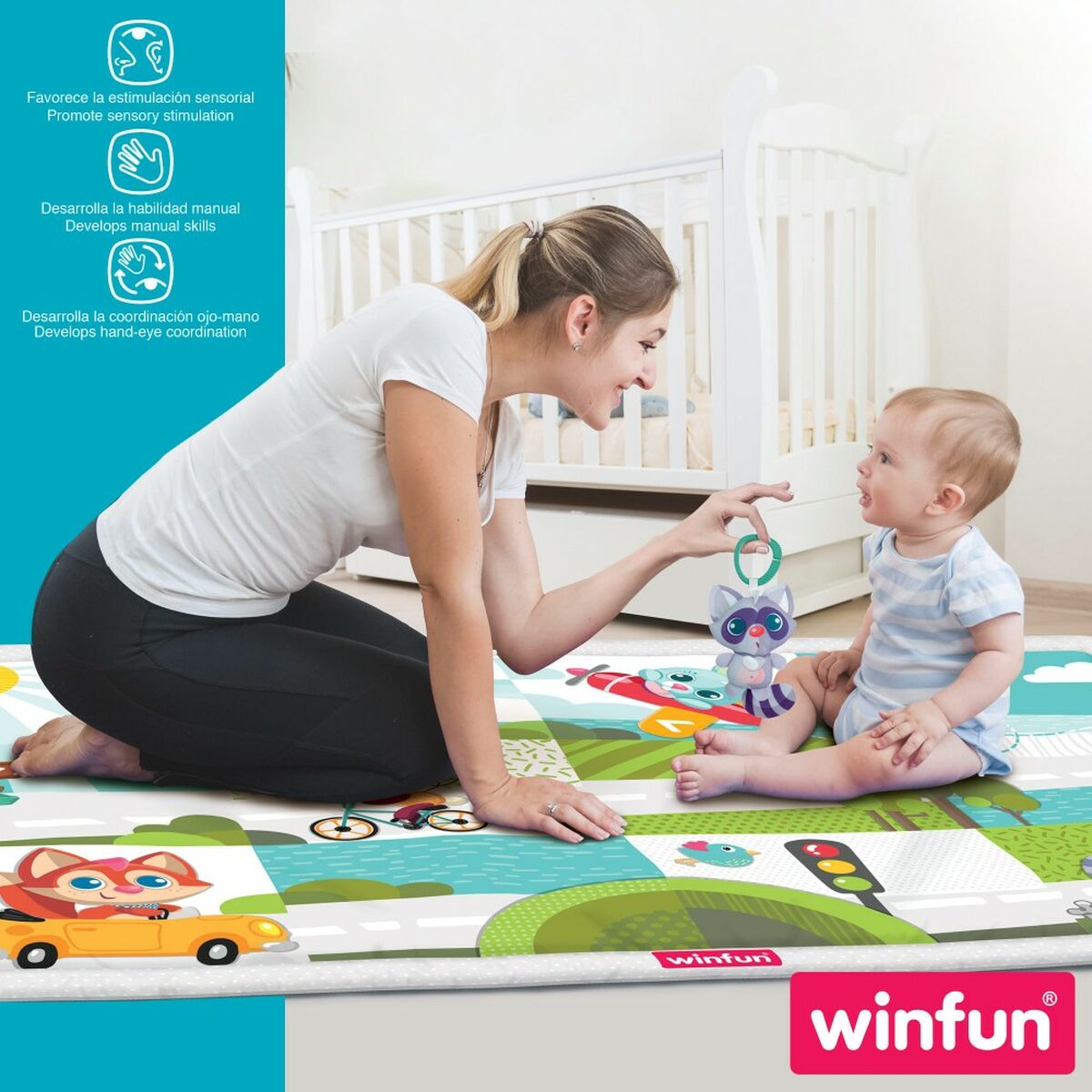 Игровой коврик Winfun Животные Ткань (2 штук)-6