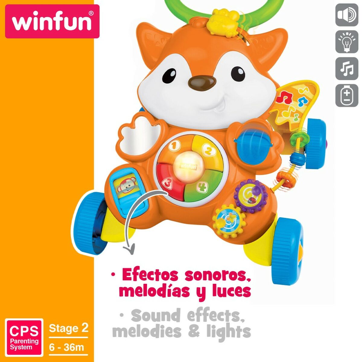 Машинка-каталка Winfun Лиса 41 x 46 x 46 cm (2 штук)-3