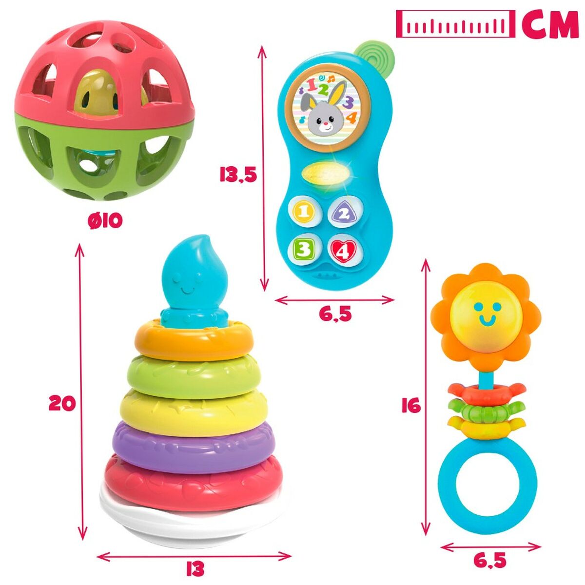 Набор игрушек для младенцев Winfun 4 штук 13 x 20 x 13 cm-3