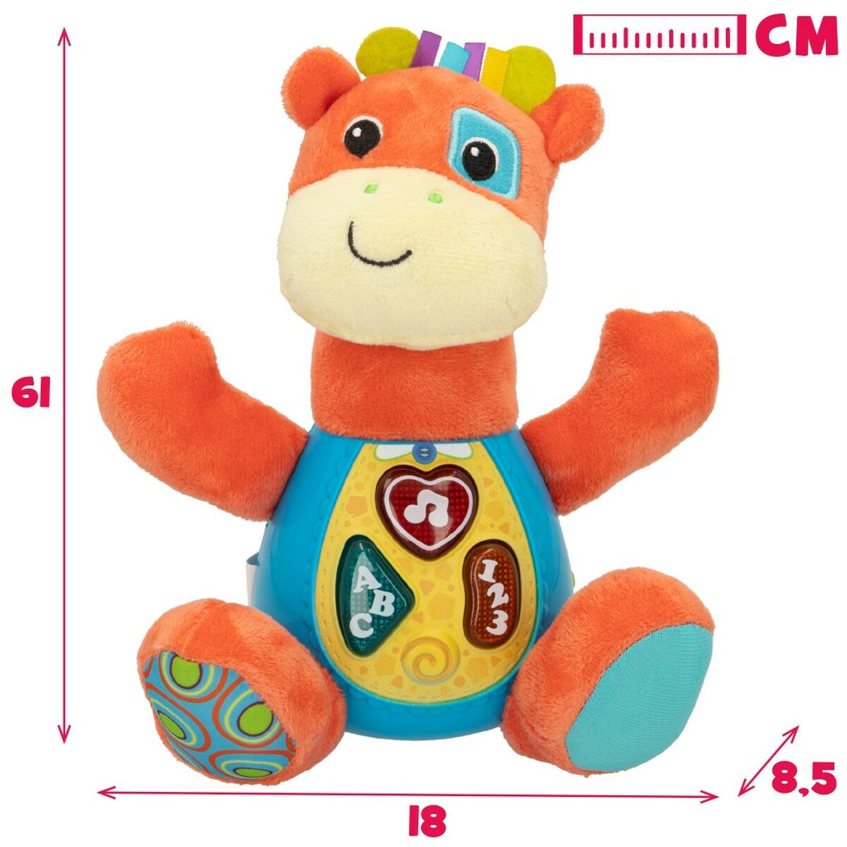 Плюшевая игрушка, издающая звуки Winfun Жираф 18 x 19 x 8,5 cm (6 штук)-7