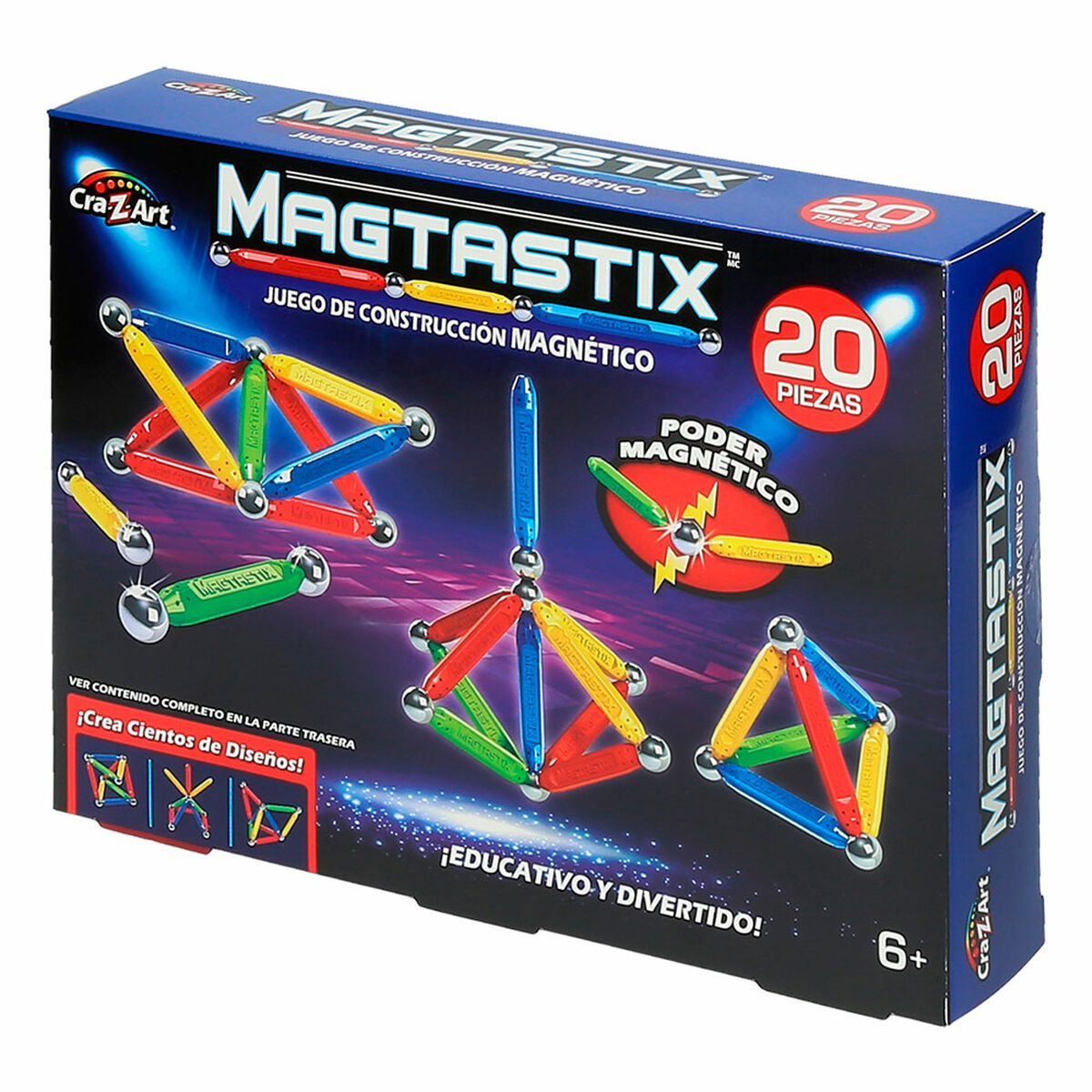 Строительный набор Cra-Z-Art Magtastix Beginner 20 Предметы (4 штук)-3