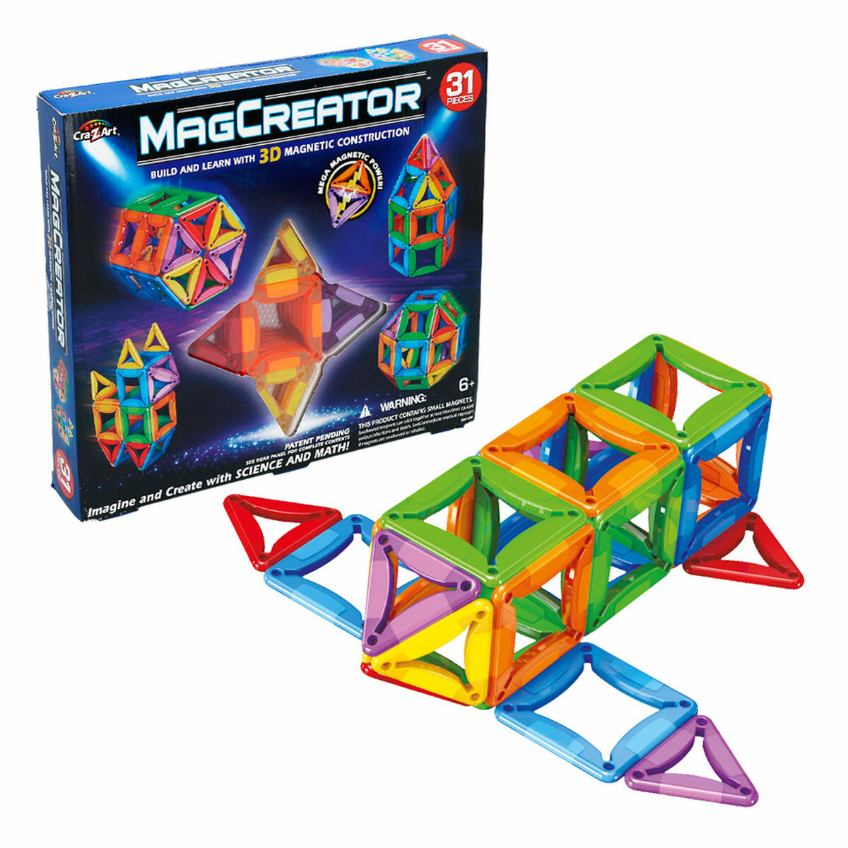 Строительный набор Cra-Z-Art Magcreator 31 Предметы (4 штук)-2