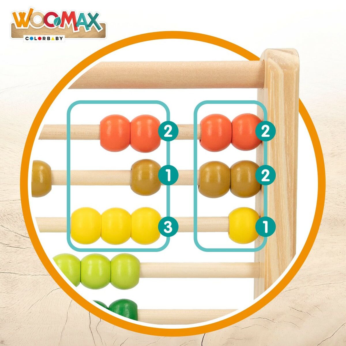 Деревянные счеты Woomax + 12 Months (6 штук)-2