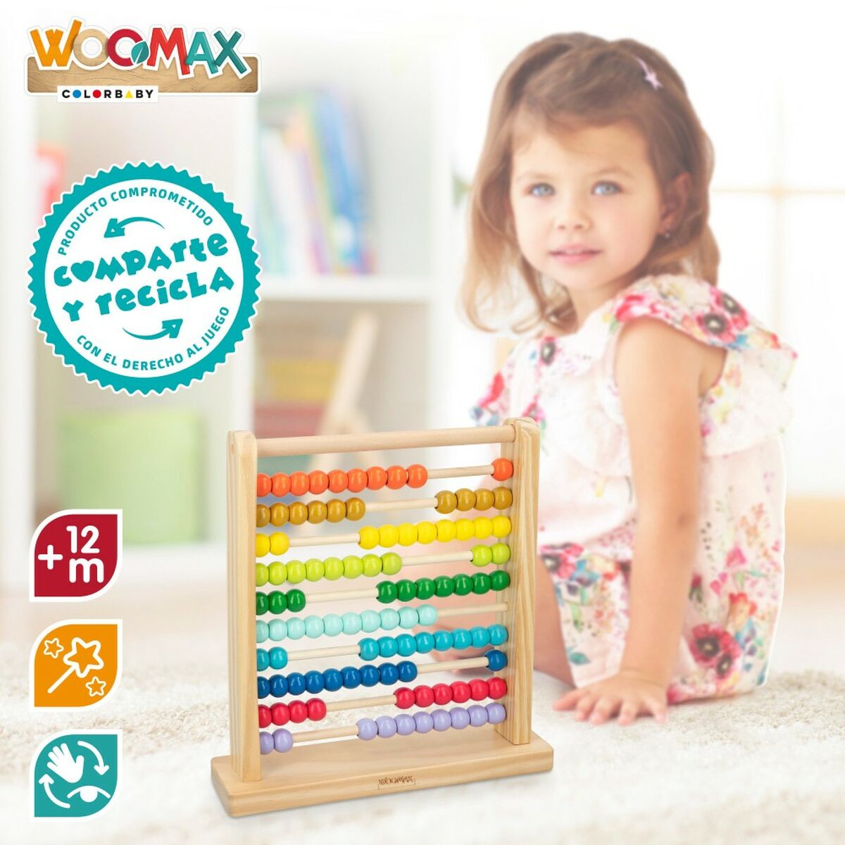 Деревянные счеты Woomax + 12 Months (6 штук)-4