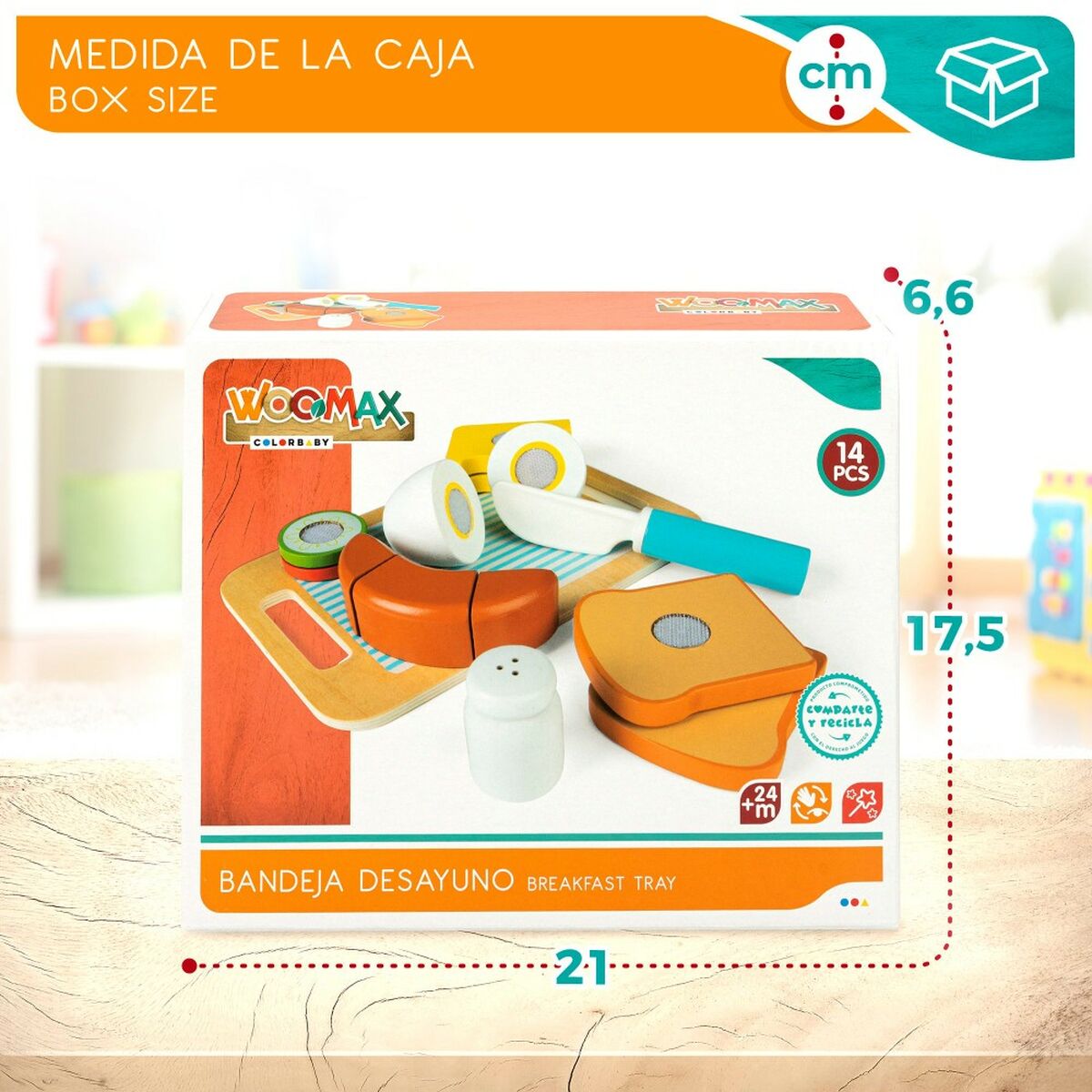 Набор игрушечных продуктов Woomax Завтрак 14 Piese (4 штук)-6