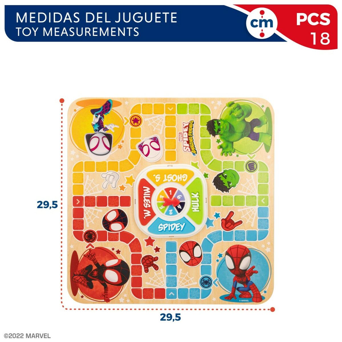 Доска Parcheesi Spidey 29,5 x 3,5 x 29,5 cm (18 Предметы) (6 штук)-6