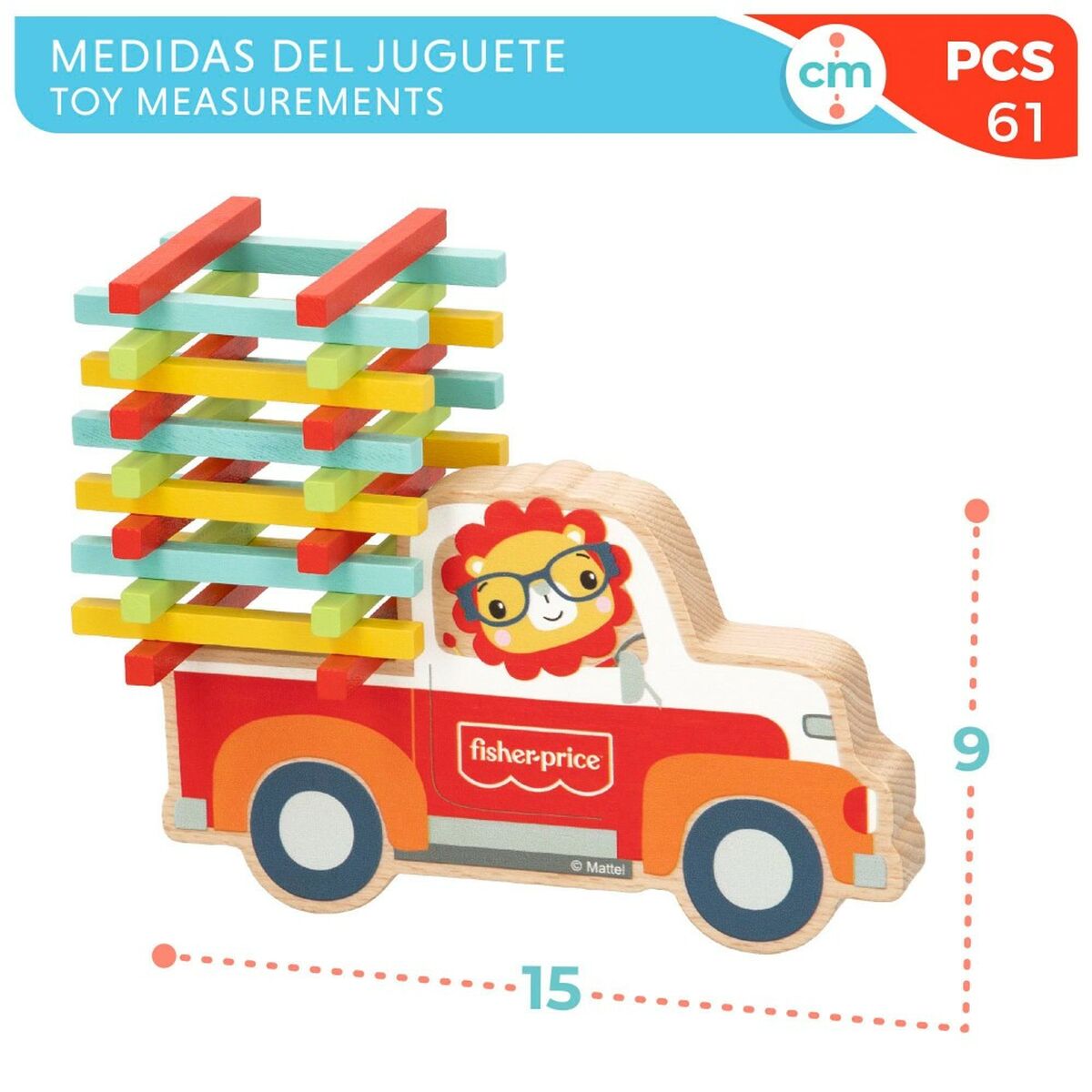 Строительный набор Fisher Price 61 Предметы (6 штук)-6