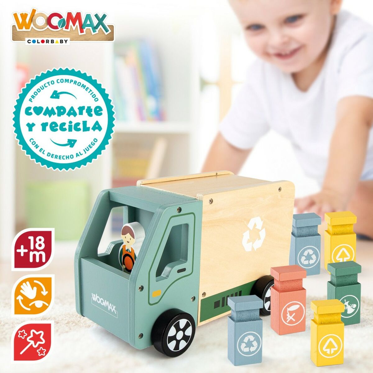 Мусоровоз Woomax Игрушка 8 Предметы 24 x 15 x 13,5 cm (4 штук)-5