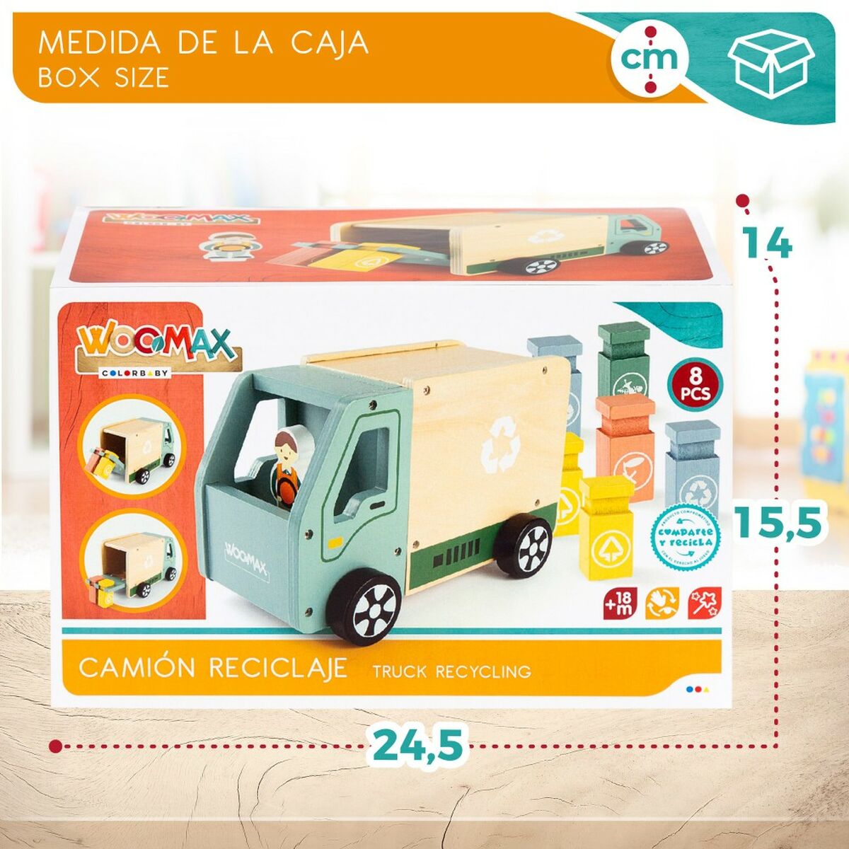 Мусоровоз Woomax Игрушка 8 Предметы 24 x 15 x 13,5 cm (4 штук)-7