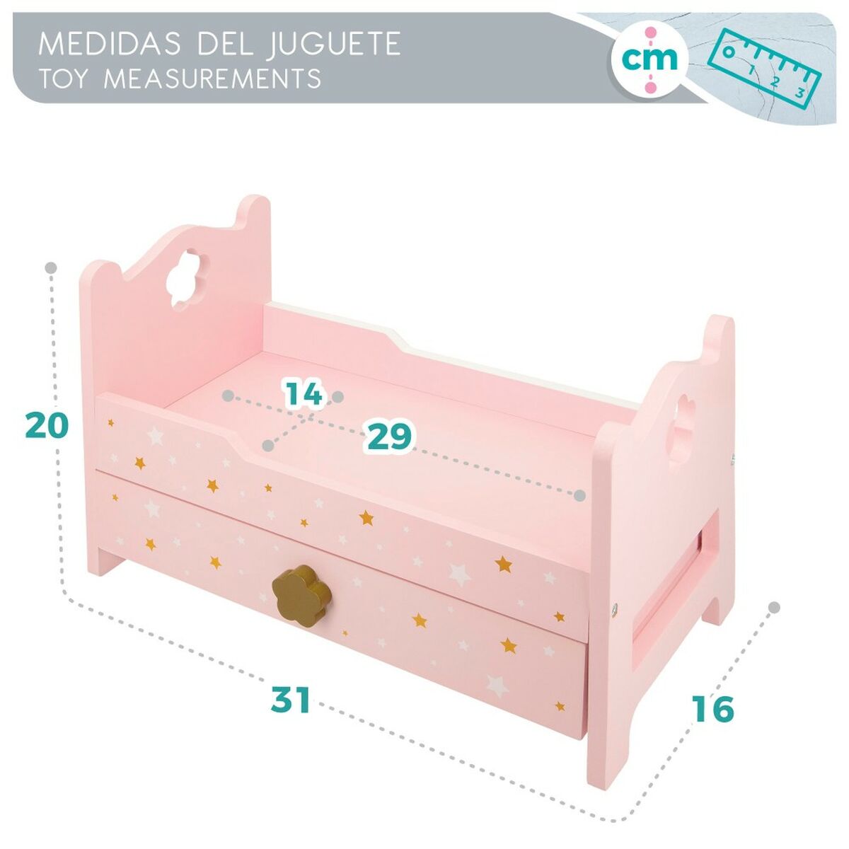 Кровать Woomax Розовый 4 штук 31 x 20 x 16 cm-6