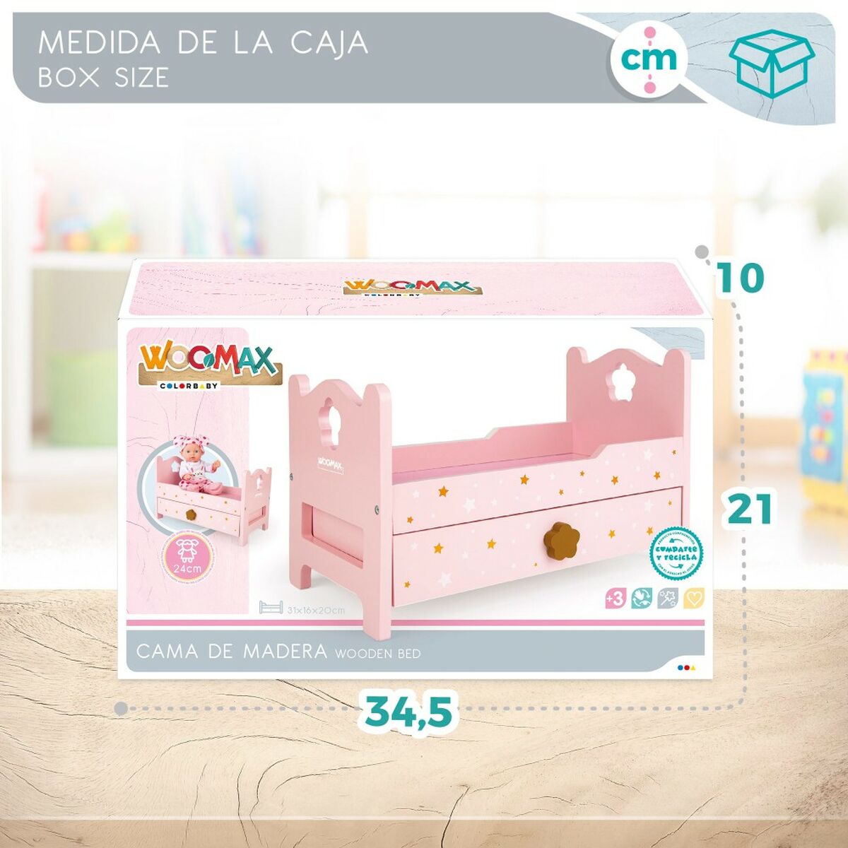 Кровать Woomax Розовый 4 штук 31 x 20 x 16 cm-7
