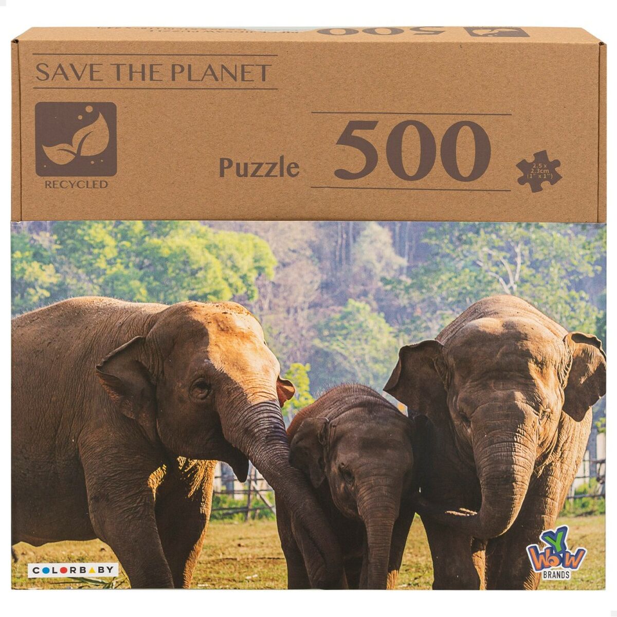 Головоломка Colorbaby Elephant 500 Предметы 6 штук 61 x 46 x 0,1 cm-2