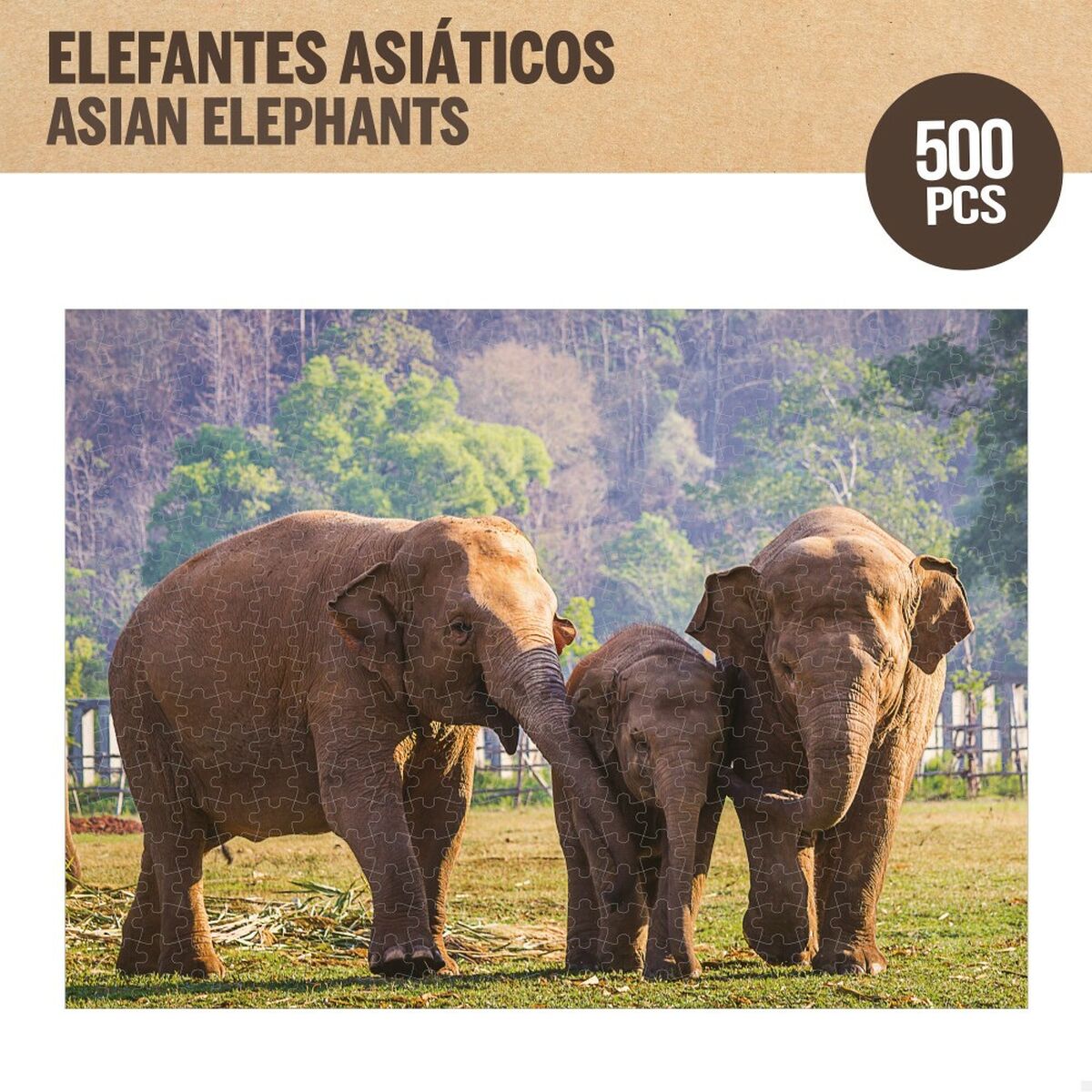 Головоломка Colorbaby Elephant 500 Предметы 6 штук 61 x 46 x 0,1 cm-3