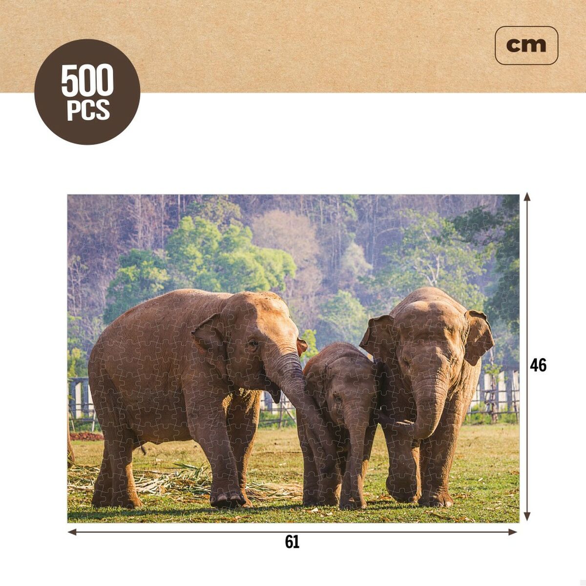 Головоломка Colorbaby Elephant 500 Предметы 6 штук 61 x 46 x 0,1 cm-6